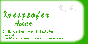 krisztofer auer business card